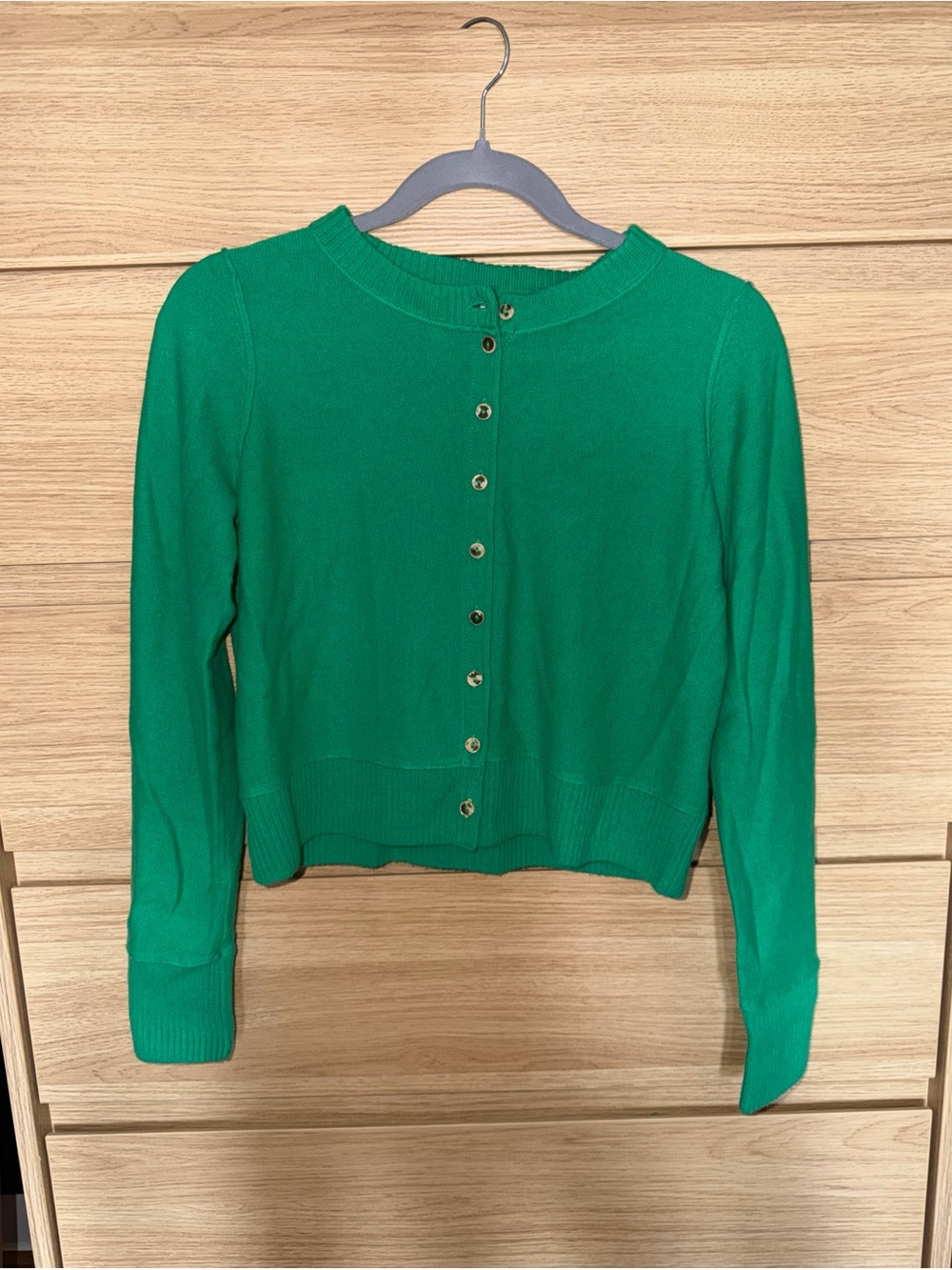 Free People Emerald Green Button-Front Cardigan